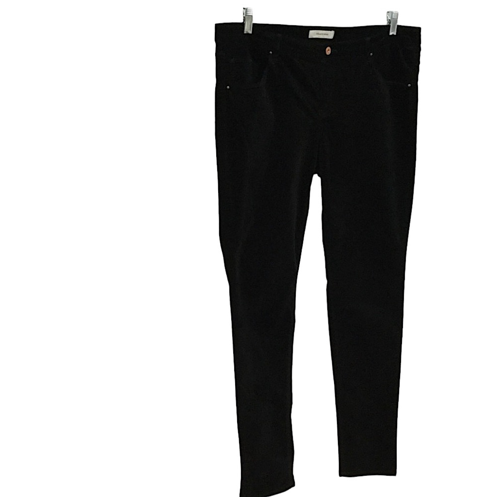 COUNTRY ROAD sz 16 Velvet Pants Cotton Skinny Black